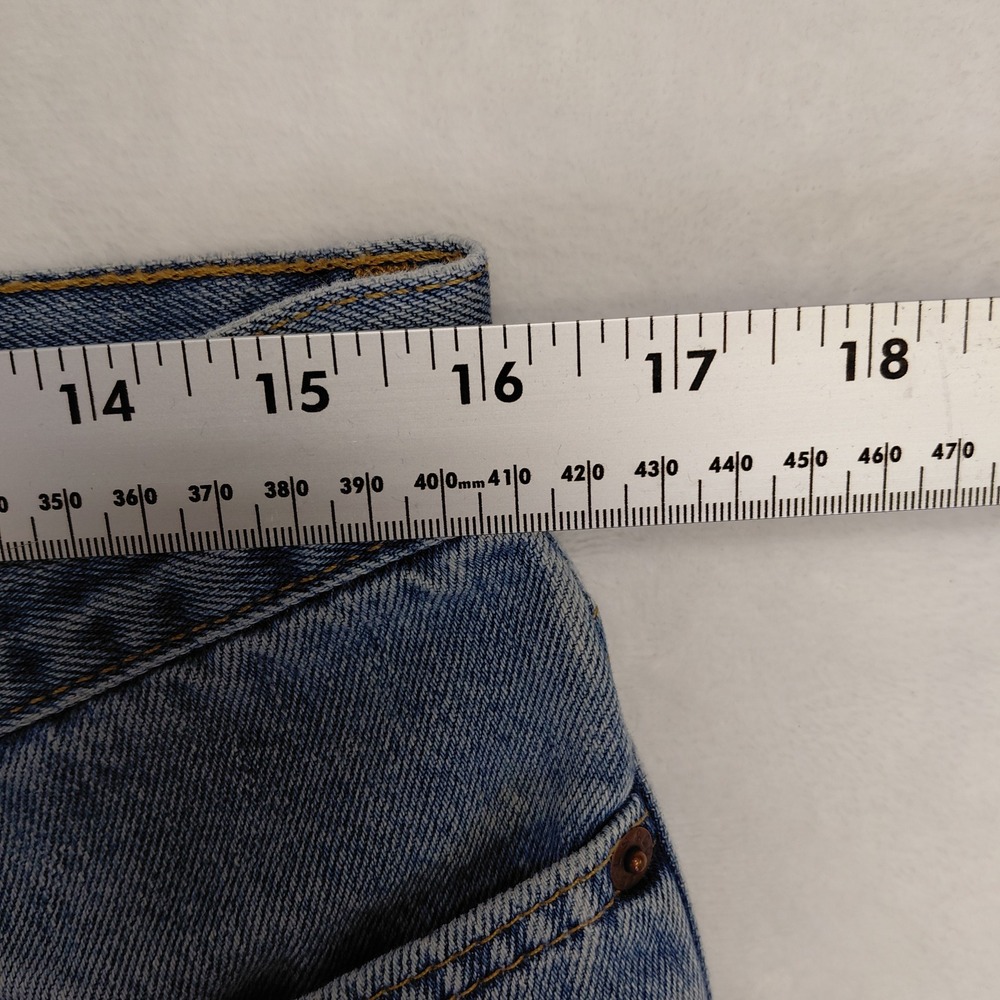 Levis 507 Superlow Slim Jeans Womens 11M Light Wash Vintage Made in USA 32x29 - Picture 4 of 8